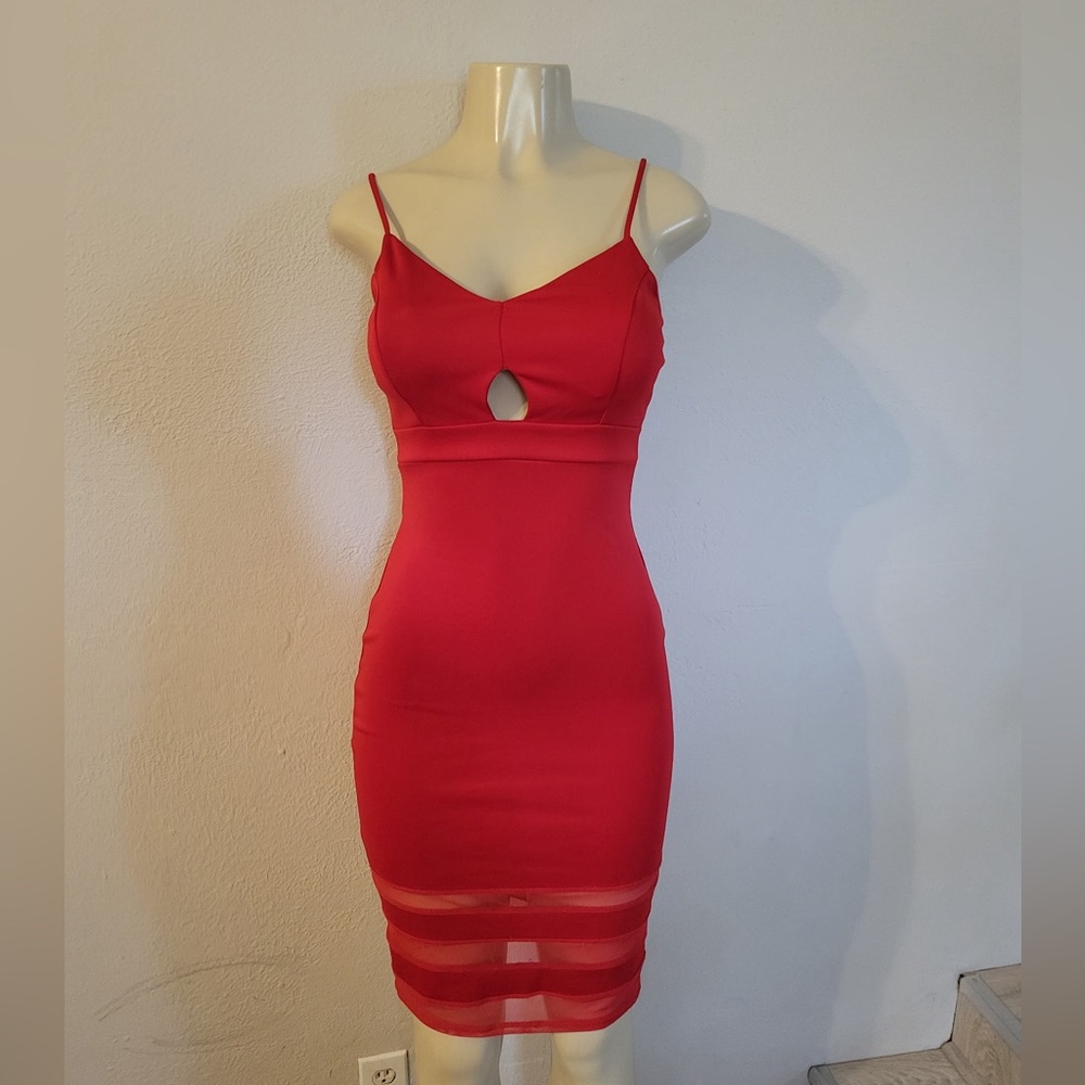 Elegant Red Bodycon Dress
